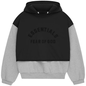 Black And Grey Essentials Hoodie