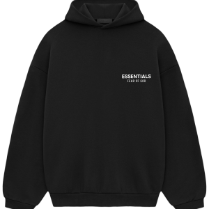 Essentials FOG Logo Hoodie Black