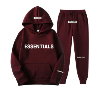 maroon Essentials Tracksuit